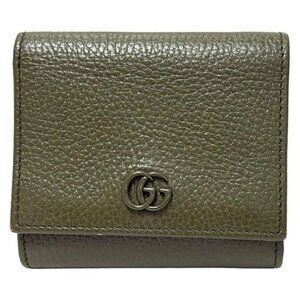 Share GUCCI GG Marmont 598587 Khaki Leather - Bifold Wallet